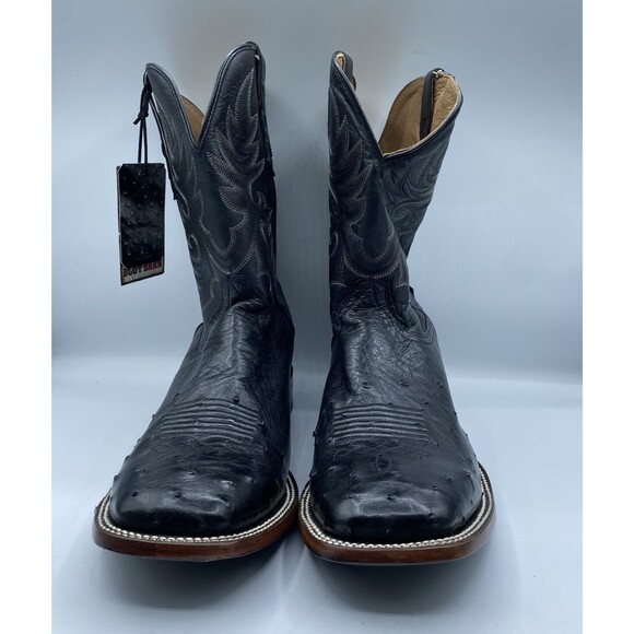 Cody James Boot Mens Men 13 EE Exotic Smooth Ostrich Black Square Toe Cowboy main image 5